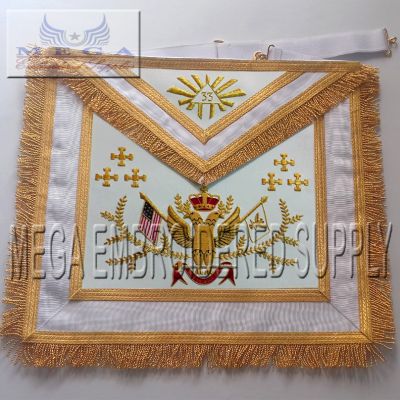 Masonic 33rd degree Apron Scottish rite regalia